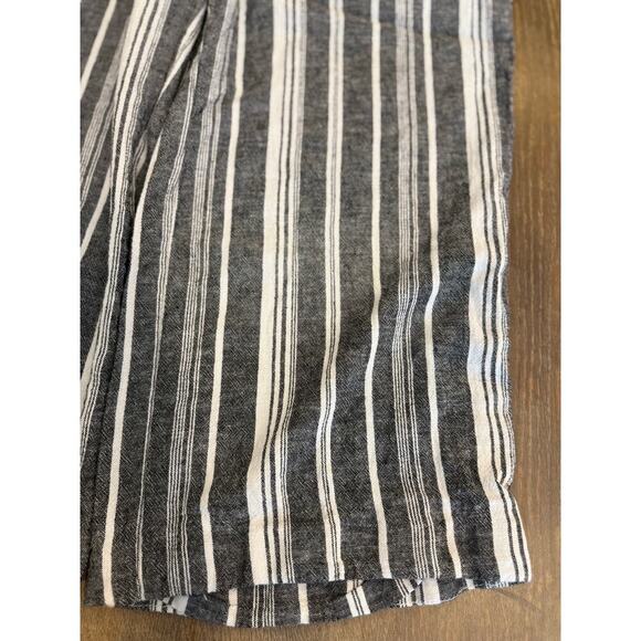 BRIGGS Black White Striped Linen Blend Loose Fit Pant Size XL - Picture 3 of 8